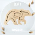 MDF ART BOARD WITH FRAME | BEAR 1 | 80x45 cm