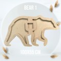 MDF ART BOARD WITH FRAME | BEAR 1 | 100x50 cm