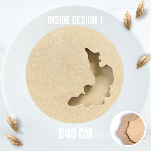 MDF ART BOARD CIRCLE WITH FRAME | INSIDE DESIGN 1