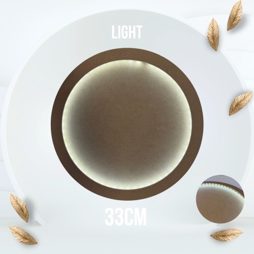 MDF ART BOARD CIRCLE WITH LIGHT | 33 SM |
